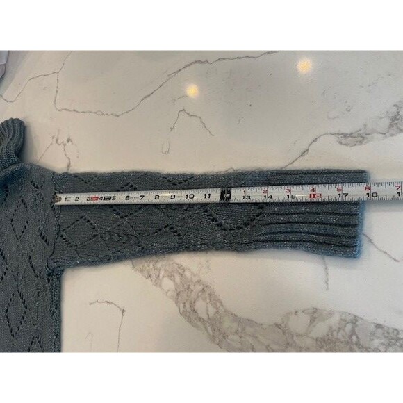 Loft Women's Cropped Cowl Neck Blue Sweater Size Small New With Tags - Picture 8 of 11